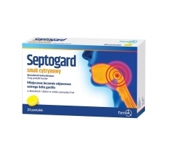 Zdjęcie SEPTOGARD 3 mg smak cytrynowy 20 pastylek