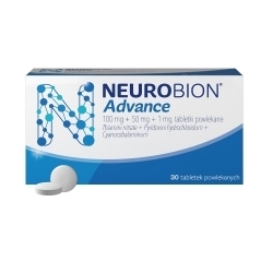 Zdjęcie NEUROBION ADVANCE 100 mg + 50 mg + 1 mg 30 tabletek