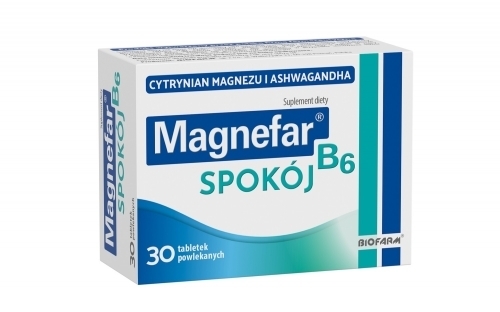 Zdjęcie MAGNEFAR B6 Spokój 30 tabletek