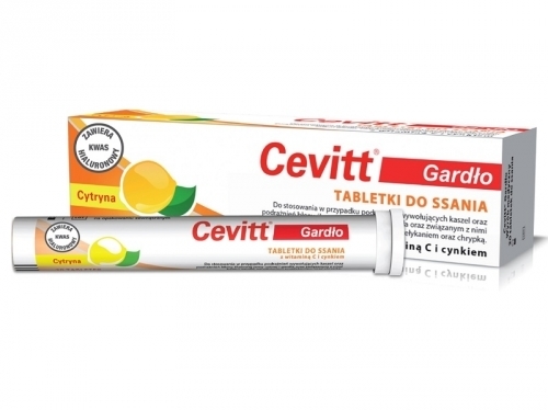Zdjęcie CEVITT Gardło cytryna 20 tabletek do ssania