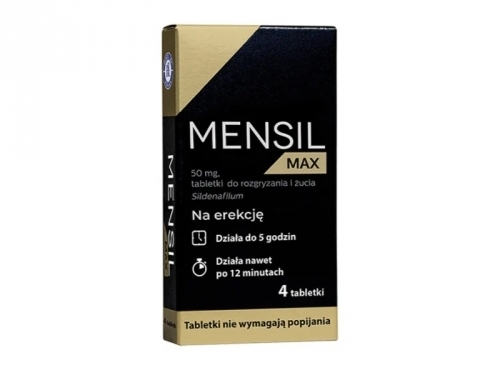 Zdjęcie MENSIL MAX 50 mg 4 tabletki do żucia