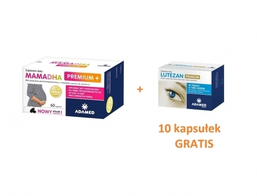 Zdjęcie MAMADHA Premium Plus 60 kapsułek + LUTEZAN PREMIUM 10 kapsułek GRATIS