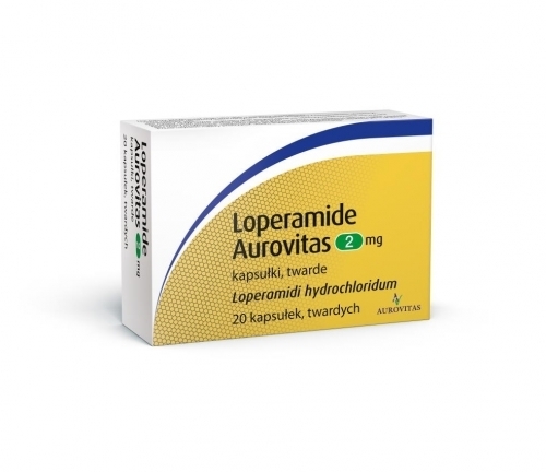 Zdjęcie LOPERAMIDE AUROVITAS 2 mg 20 kapsułek