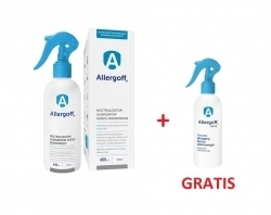 Zdjęcie ALLERGOFF Neutralizator alergenów kurzu domowego spray 400 ml + Neutralizator alergenów 120ml GRATIS