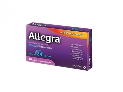 Zdjęcie ALLEGRA 120 mg 10 tabletek