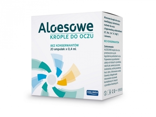 Zdjęcie ALOESOWE Krople do oczu 20 ampułek 0,4 ml