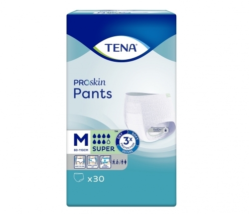 Zdjęcie TENA PANTS PROSKIN SUPER Majtki chłonne rozmiar M 30 sztuk