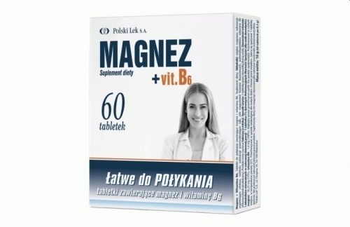 Zdjęcie MAGNEZ + VITAMINA B6 60 tabletek