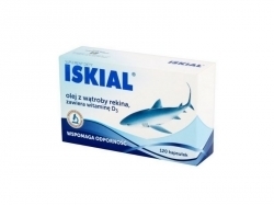 Zdjęcie ISKIAL MAX+CZOSNEK Olej z wątroby rekina 120 kapsułek