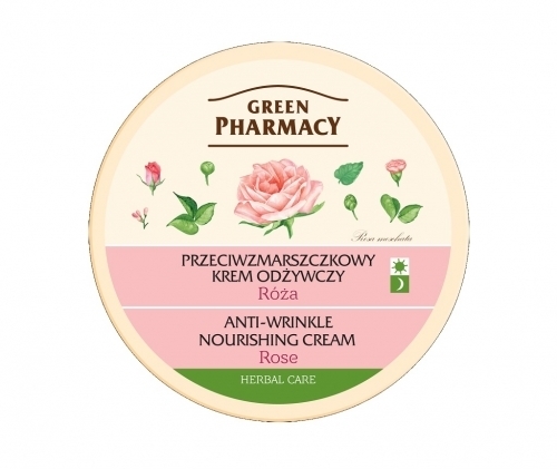 Zdjęcie GREEN PHARMACY Krem odżywczy przeciwzmarszczkowy do twarzy RÓŻA 150 ml