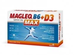 Zdjęcie MAGLEQ B6 Max + D3 45 tabletek