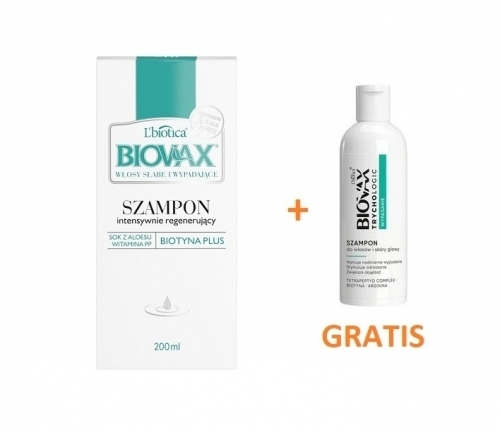 Zdjęcie BIOVAX Szampon intensywnie regenerujący 200 ml + MINI SZAMPON 50 ml GRATIS