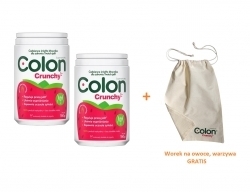 Zdjęcie ZESTAW 2 x COLON Crunchy proszek smak truskawka 150 g + Worek na owoce warzywa GRATIS