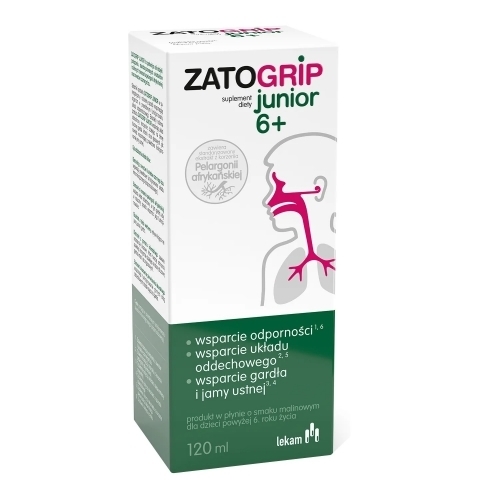 Zdjęcie ZATOGRIP Junior 6+ syrop 120 ml