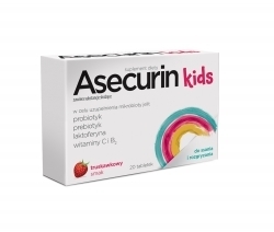 Zdjęcie ASECURIN KIDS 20 tabletek do ssania i rozgryzania