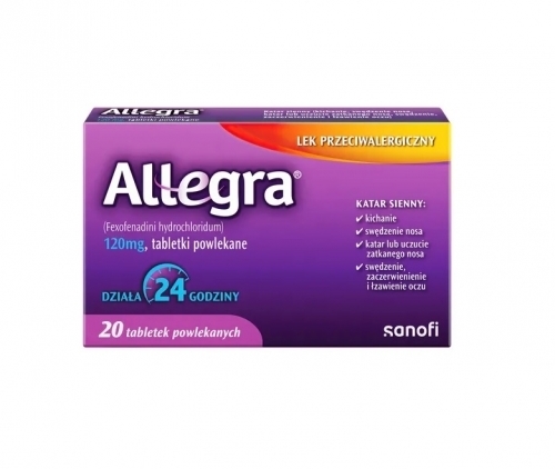 Zdjęcie ALLEGRA 120 mg 20 tabletek