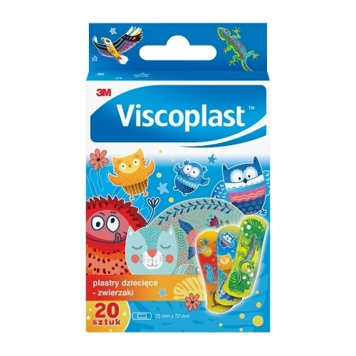 Zdjęcie VISCOPLAST Plastry Dziecięce Zwierzaki 20 sztuk