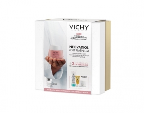 Zdjęcie VICHY ZESTAW NEOVADIOL ROSE PLATINUM Krem 50ml + Płyn micelarny 100ml + Krem noc 15ml + Serum 5ml