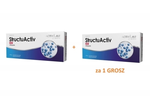 Zdjęcie ACTIVLAB ZESTAW STRUCTUACTIV 500 60 kapsułek + STRUCTUACTIV 500 60 kapsułek za 1 GROSZ