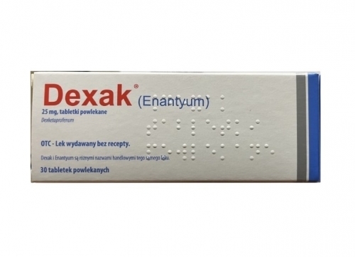 Zdjęcie DEXAK 25 mg 30 tabletek IMPORT RÓWNOLEGŁY INPHARM