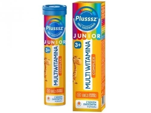Zdjęcie PLUSSSZ Junior Multiwitamina Complex 20 tabletek musujących DATA 11.03.2026