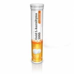 Zdjęcie OLIMP Gold L-karnityna 1000+chrom smak cytrynowy 20 tabletek musujących