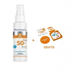 Zdjęcie PHARMACERIS S DERMOPEDIATRIC Spray mineralny ochronny SPF50 100 ml + Karty Dobble GRATIS