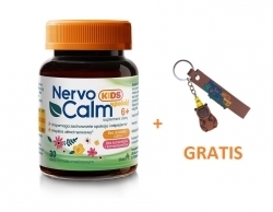 Zdjęcie NERVOCALM KIDS Spokój 6+ Żelki o smaku malinowym dla dzieci 6+ 30 sztuk + Brelok Kapibara GRATIS!