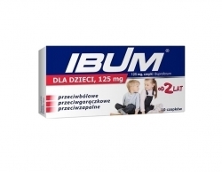 Zdjęcie IBUM DLA DZIECI 125 mg czopki doodbytnicze 10 czopków