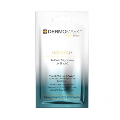 Zdjęcie L'BIOTICA DERMOMASK Night Active EKSFOLIACJA Maseczka naprawcza na noc 12 ml