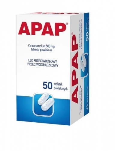 Zdjęcie APAP 500 mg 50 tabletek