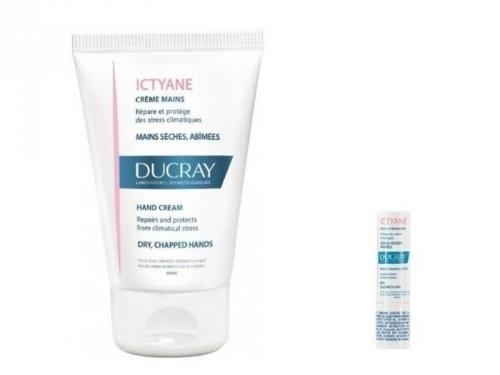 Zdjęcie DUCRAY ICTYANE Zestaw Krem do rąk + pomadka 50 ml (+ 3g)