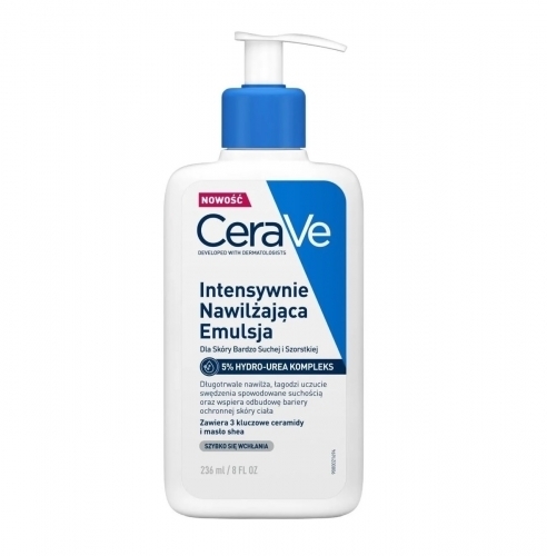 Zdjęcie CERAVE Emulsja intensywnie nawilżająca z 5 % kompleksem Hydro-Urea 236 ml