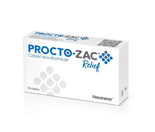 Zdjęcie PROCTO-ZAC RELIEF Czopki doodbytnicze 10 sztuk