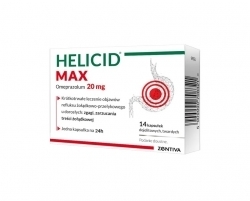 Zdjęcie HELICID MAX (PIASTPRAZOL) 20 mg 14 kapsułek