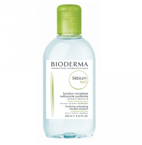 Zdjęcie BIODERMA SEBIUM H2O Płyn micelarny do skóry tłustej mieszanej trądzikowej 250 ml DATA 30.05.2023