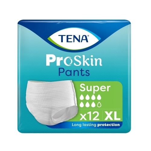 Zdjęcie TENA PANTS PROSKIN SUPER Majtki chłonne rozmiar XL 12 sztuk