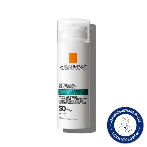 Zdjęcie LA ROCHE-POSAY ANTHELIOS OIL CORRECT SPF 50+ Krem- żel ochronny do twarzy 50 ml