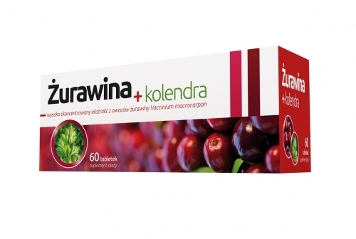 Zdjęcie ŻURAWINA + KOLENDRA 60 tabletek