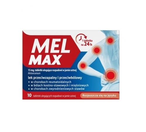 Zdjęcie MEL MAX 15 mg 10 tabletek ulegających rozpadowi w jamie ustnej