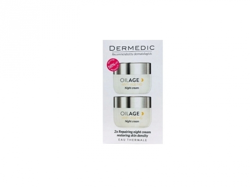 Zdjęcie DERMEDIC OILAGE ANTI-AGEING ZESTAW Naprawczy krem noc przywracający gęstość skóry 2 x 50 ml