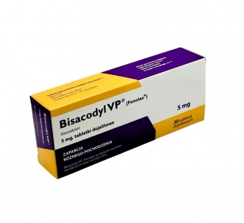 Zdjęcie BISACODYL VP 5 mg 30 tabletek IMPORT RÓWNOLEGŁY INPHARM