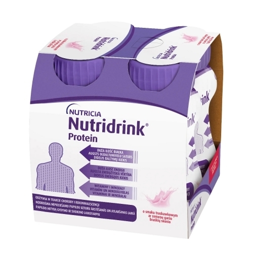 Zdjęcie NUTRIDRINK Protein truskawka 4 butelki 125 ml