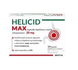 Zdjęcie HELICID MAX (PIASTPRAZOL) 20 mg 14 kapsułek