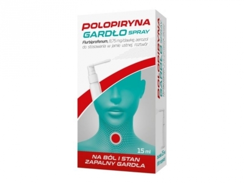 Zdjęcie POLOPIRYNA GARDŁO Spray na ból gardła 15 ml