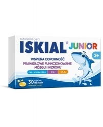Zdjęcie ISKIAL Junior o smaku cytrynowym 30 kapsułek do żucia