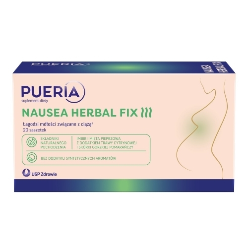 Zdjęcie PUERIA NAUSEA HERBAL Fix 20 saszetek