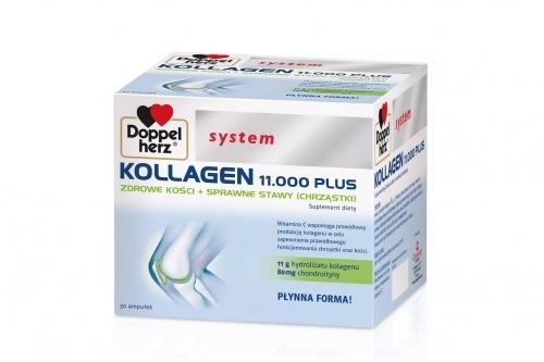 Zdjęcie DOPPELHERZ SYSTEM KOLLAGEN 11.000 PLUS na stawy 30 ampułek x 25 ml