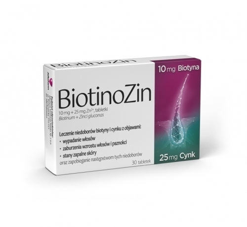 Zdjęcie BIOTINOZIN 10 mg + 25 mg 30 tabletek