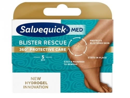 Zdjęcie SALVEQUICK MED RESCUE Plastry na pięty 1 opakowaniu (5 sztuk)